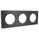 SCHNEIDER ELECTRIC - S540806 Odace - Touch - cover frame - 3 gang - aluminium & anthracite border