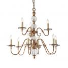 INTERIORS 1900 - Полилей  TILBURG antique brass CA20P9B   E14, 9x40W