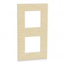 SCHNEIDER ELECTRIC - NU6004V83 vertical cover frame - 2 gangs - 2 x 2 modules - scandinavian wood