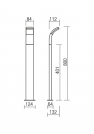 REDO GROUP - Градински стълб SLIDER 9718 ST84 LED SMD 7W IP54 DG SENZOR 3000K (1)