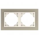 EFAPEL - DOUBLE FRAME TITANIUM/PEARL 90920 TTP LOGUS 90 Metallo