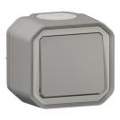 LEGRAND - Влагозащитен Кръстат ключ за открит монтаж Plexo New СГЛОБЕН Сив 69716L