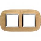 BTICINO - HB4802/2LAE Elliptical cover plate 2х2modules - maple wood