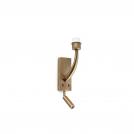 FARO - REM Old gold structure wall lamp with LED reader 29683