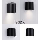 NOVA LUCE - Влагозащитен аплик  Д:11, Ш:8.5 , В:11 см.    9030832   YORK ⚡ LED GU10 ⚡ 1x10W ⚡ 100-240V ⚡ IP65 ✴ Пясъчно черен