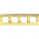 BTICINO - LNA4802M4OA Square cover plate 4х2modules - ice gold