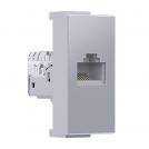 ACA LIGHTING - MODYS DATA SOCKET SILVER 1 M. RJ45 CAT.6A SCREENED IP20 10101312545