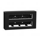 SCHNEIDER ELECTRIC - NU121054 Surface mounting box 2 rows x 10 modules, New Unica, antibacterial, anthracite