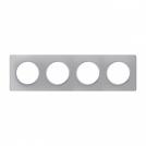 SCHNEIDER ELECTRIC - S530808 Odace - Touch - cover frame - 4 gang - painted aluminium & aluminium border