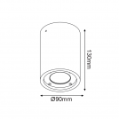 ACA LIGHTING - Луна за външен монтаж MK163130RW  IP65 GU10 WHITE CEMENT  (1)