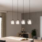 EGLO - Пендел CIAMPINO E27 4X28W черно/сиво - 901193 (3)