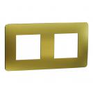 SCHNEIDER ELECTRIC - NU280460M cover frame - 2 gangs - 2 x 2 modules - gold/ ivory mirror surface