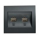 PANASONIC - Double RJ45, Cover WBTR0406-5DG
