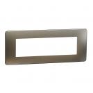 SCHNEIDER ELECTRIC - NU270751M New Unica - cover frame - 1 gang - 7 module - bronze/ ivory mirror surface