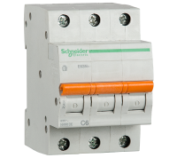 SCHNEIDER ELECTRIC - Автоматичен прекъсвач E60N+ 3P 10A крива C 6kA 20457	