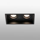 FARO - HYDE Black orientable square recessed lamp 2L Ref.40127 (1)