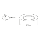 ULTRALUX - FBMGU10CH CEILING DOWNLIGHT, FIXED, CHROME, WATERPROOF (1)