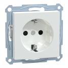 SCHNEIDER ELECTRIC - MTN2300-0325 Socket-outlet, Merten System M, 2P + E, 16A, Schuko, screwless terminals, glossy, antibacterial, active white