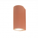 ACA LIGHTING - MK0522RTC ^ROUND WALL MOUNTED UP-DOWN LUMINAIRE IP65 2XGU10 TERRACOTTA CEMENT