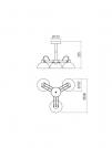 SMARTER - плафон  EOLO  04-512  E27, 3 x max. 42W  (1)