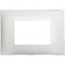 BTICINO - R4803ES cover plate - 3 centered module - Ice satin