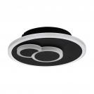 EGLO - Плафон ПЛ LED 9W 1192lm 4000K Ø200 черно/бяло 'CADEGAL 30659