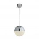 SEARCHLIGHT -  5881CC Marbles 1lt Led Globe Pendant, Crushed Ice Effect Shade, Chrome, 25cm 