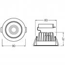 OSRAM - Spot LED adjust 8W/3000K 230V IP20 (1)