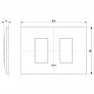 VIMAR - 09679.11 cover plate - 2 separate module matt white color NEVE UP (1)