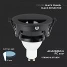 V-TAC - GU10 Fitting Half Round Black & Black SKU: 8608 VT-884 (3)