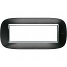 BTICINO - HB4806XS Elliptical cover plate 6 modules - anthracite 