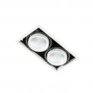 ITALUX - LED луна двойна за вграждане Vertico Double 4000K GL7108-2/2X18W 4000K WH+BL