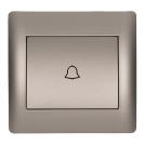 ELMARK - 11184 - DOOR BELL SWITCH GREY METALLIC RHYME