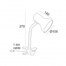 ACA LIGHTING - настолна лампа с щипка SF021B DESK LAMP E27 1X40W BLACK NIPPER BASE PAVLOVA (1)
