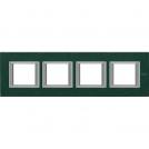 BTICINO - HA4802M4HVS rectangular cover plate 4х2modules - Green Sèvres - metal