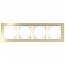 EFAPEL - FOUR GANG FRAME GOLD/PEARL 90940 TOP LOGUS 90 Metallo