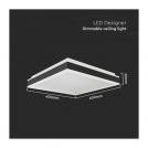 V-TAC - 38W LED Designer Ceiling Light Square Black 4000K 4000lm Dimmable SKU: 6914  (1)