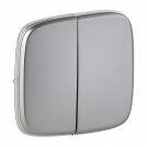 LEGRAND - 7 550 23 Cover plate Valena Allure - 2-gang switch/push-button - light nickel