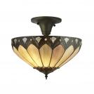 SEARCHLIGHT -  6701-40 Pearl, Tiffany Semi Flush Clear/brown/purple 