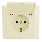 MAKEL - Schuko Socket Outlet With Cover Defne beige 42010029