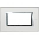 BTICINO - HA4804SAN Rectangular cover plate 4 modules - silver