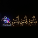 ACA LIGHTING - 504 LED светлини премигващи, мотив елени с шейна и дядо Коледа, многоцветна светлина, външна употреба IP44, X085043218