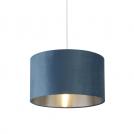 SEARCHLIGHT - Lampshade 21027TE Teal Velvet Drum ⚡HALOGEN 60W ⚡B22 / E14 / E27 (1)