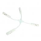 ACA LIGHTING - CROSS  ELECTRICAL CONNECTOR FOR MAGNETIC TRACK LINE RECESSED MOUNTED MCROSSW MATTE WHITE