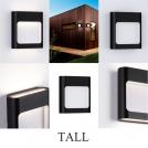 NOVA LUCE - Moisture-proof wall light  L:12.5  W:4, H:13.5 cm.    9030802   TALL ⚡ LED 9W ⚡ 562Lm ⚡ 3000K ⚡ 220-240V ⚡ IP54 ✴ Sandy Black