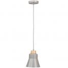 LIS LIGHTING - Пендел WOOD 5805Z-H101 E27, 1x40W, H:100, D:17cm, сиво