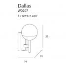 MAXLIGHT - Wall lamp Dallas W0207 1 x 40W E14 230V (2)