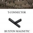 NOVA LUCE - T-CONNECTOR for the magnetic track system  D:54.1, W:29, H:7.5 cm.  9070126  BUXTON MAGNETIC ⚡ For Surface & Suspended Mount ⚡