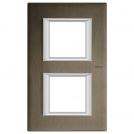 BTICINO - HA4802.2BR rectangular cover plate 2х2modules-brushed bronze -metal