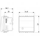 VIMAR - 20008.2.C - 1P NO 10A push button bell symb.2M grey (1)